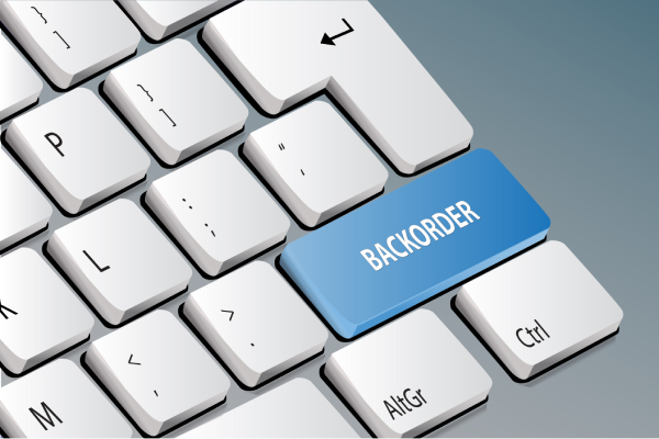 keyboard that says backorder