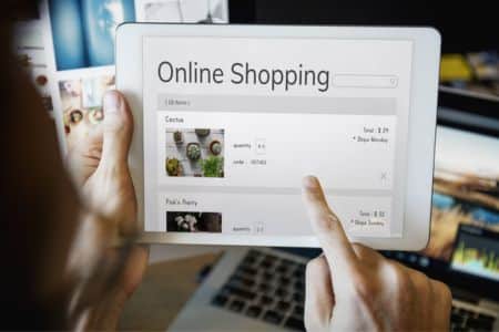 customer browsing products and placing orders on an online shopping platform